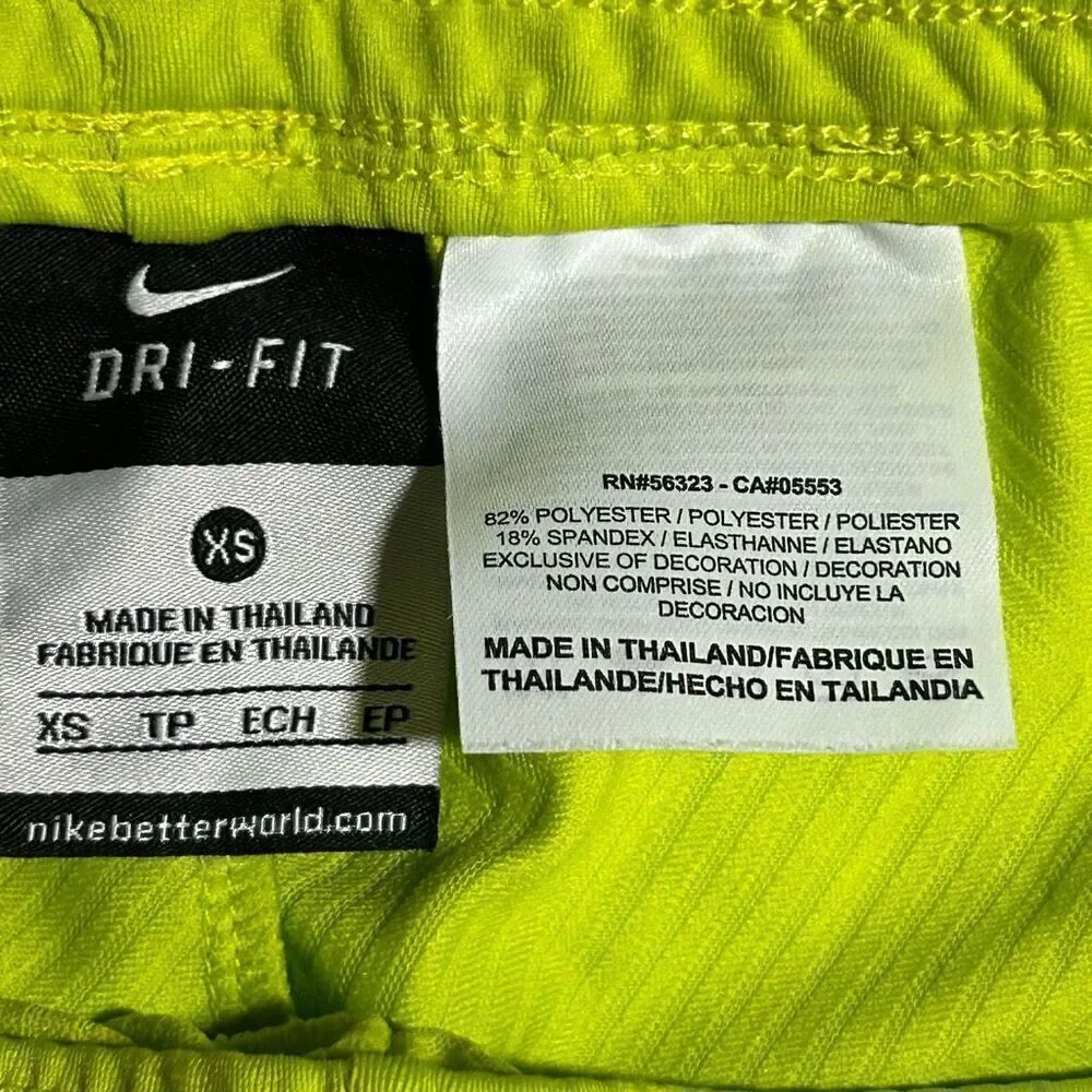NIKE womens dri fit training running athletic shorts avocado green size xs